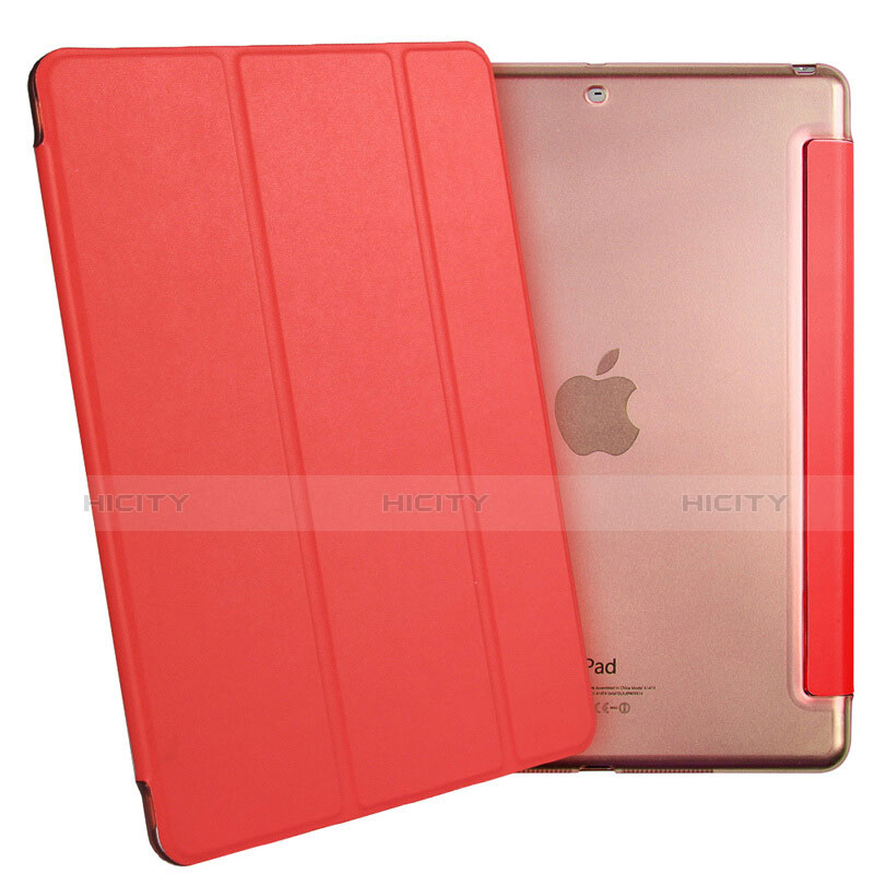 Handytasche Stand Schutzhülle Leder L01 für Apple iPad Air Rot groß