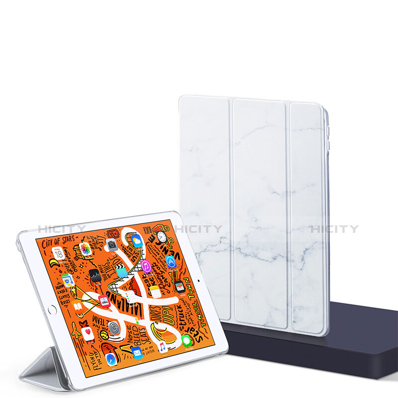 Handytasche Stand Schutzhülle Leder L01 für Apple iPad Mini 5 (2019) Weiß