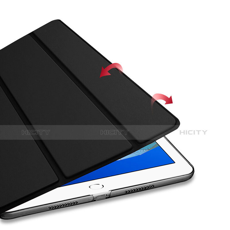 Handytasche Stand Schutzhülle Leder L01 für Apple iPad New Air (2019) 10.5 Schwarz groß