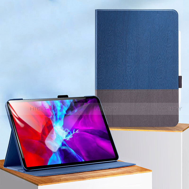 Handytasche Stand Schutzhülle Leder L01 für Apple iPad Pro 11 (2020) Blau