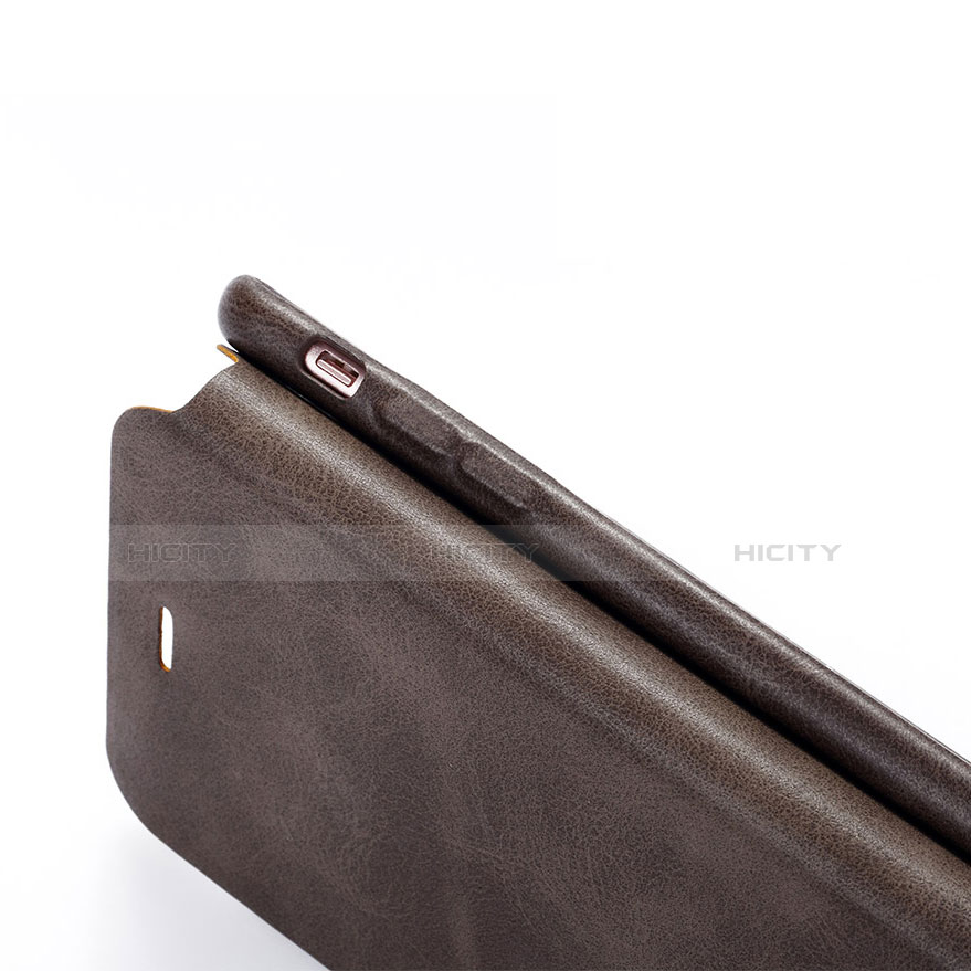 Handytasche Stand Schutzhülle Leder L01 für Apple iPhone 6 Plus Braun groß