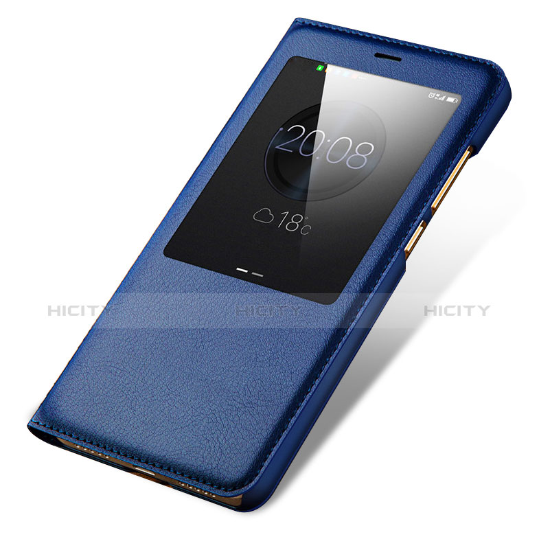 Handytasche Stand Schutzhülle Leder L01 für Huawei G7 Plus Blau groß