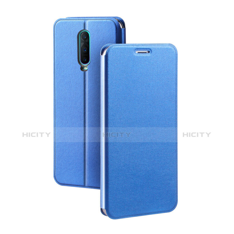 Handytasche Stand Schutzhülle Leder L01 für Oppo R17 Pro Blau Plus