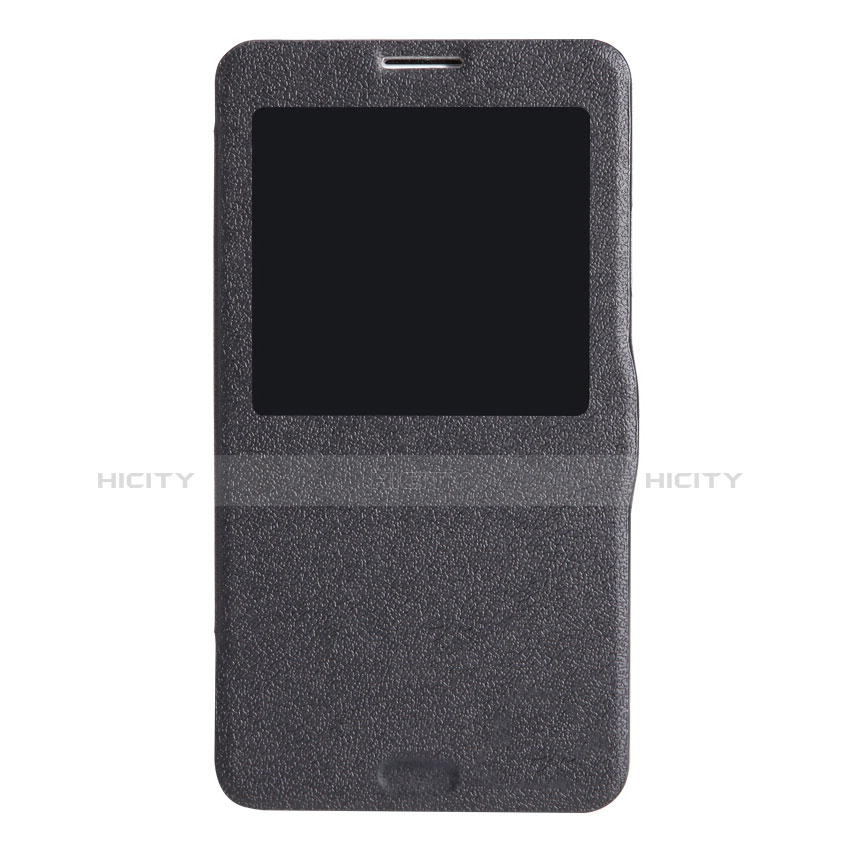 Handytasche Stand Schutzhülle Leder L01 für Samsung Galaxy Note 3 N9000 Schwarz Plus