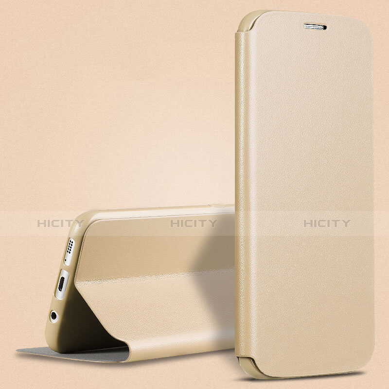 Handytasche Stand Schutzhülle Leder L01 für Samsung Galaxy S7 Edge G935F groß
