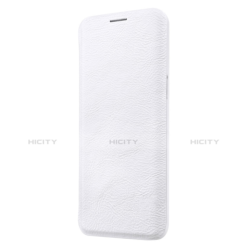 Handytasche Stand Schutzhülle Leder L01 für Samsung Galaxy S9 Weiß