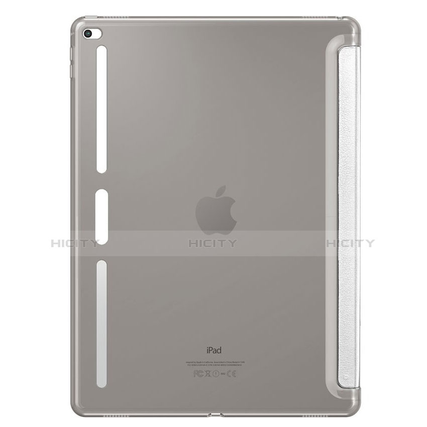 Handytasche Stand Schutzhülle Leder L02 für Apple iPad Pro 12.9 Silber