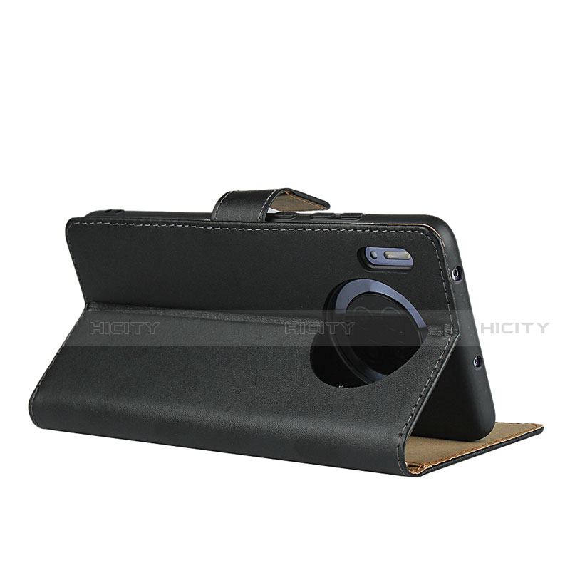 Handytasche Stand Schutzhülle Leder L02 für Huawei Mate 30 Pro 5G Schwarz groß