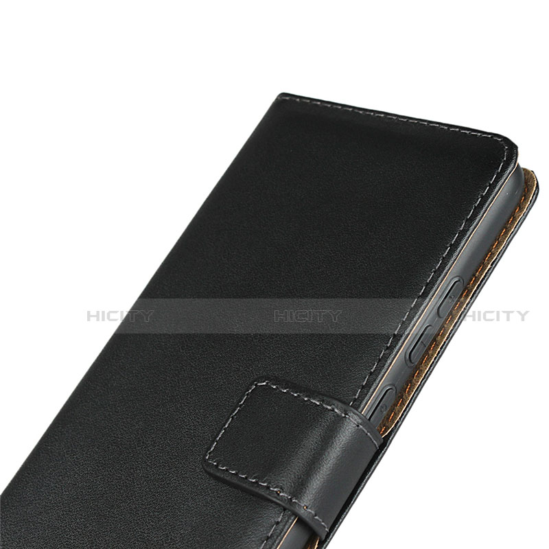 Handytasche Stand Schutzhülle Leder L02 für Huawei Mate 30 Pro 5G Schwarz groß