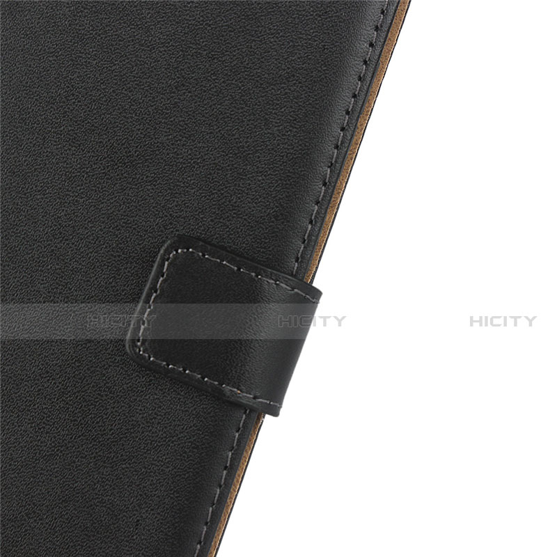 Handytasche Stand Schutzhülle Leder L03 für Huawei Y7 (2019) Schwarz groß