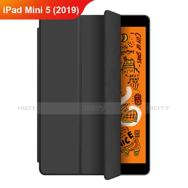 Handytasche Stand Schutzhülle Leder L04 für Apple iPad Mini 5 (2019) Schwarz