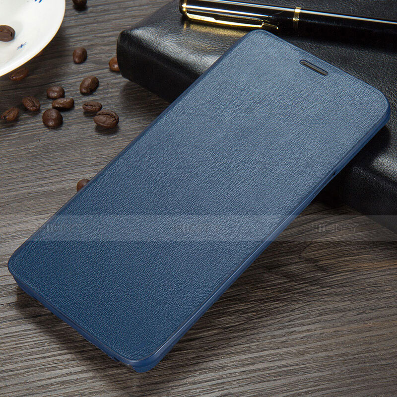 Handytasche Stand Schutzhülle Leder L04 für Samsung Galaxy Note 5 N9200 N920 N920F Blau groß