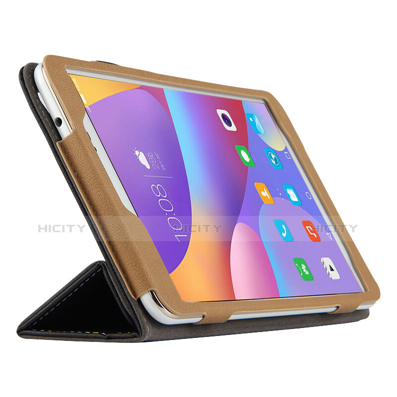 Handytasche Stand Schutzhülle Leder L05 für Huawei Honor Pad 2 Schwarz groß