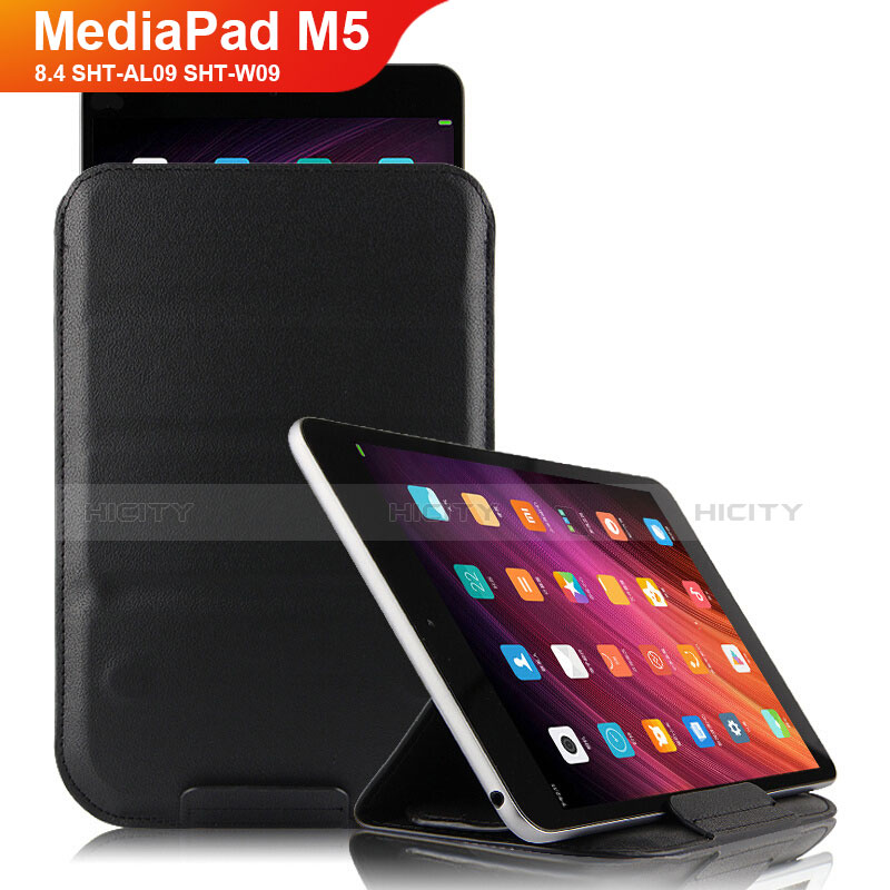 Handytasche Stand Schutzhülle Leder L06 für Huawei MediaPad M5 8.4 SHT-AL09 SHT-W09 Schwarz