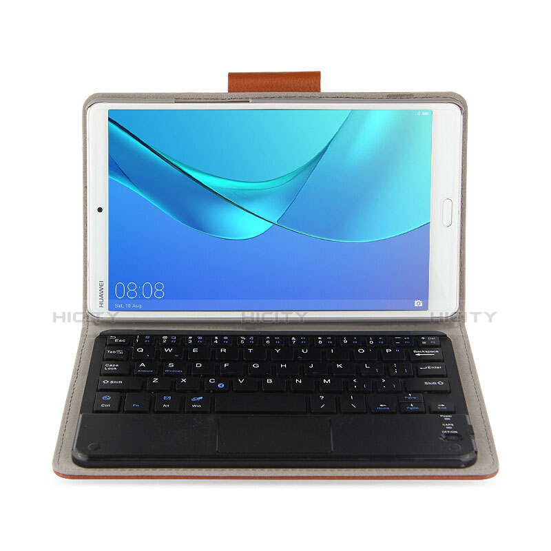 Handytasche Stand Schutzhülle Leder mit Tastatur für Huawei MediaPad M5 8.4 SHT-AL09 SHT-W09 Schwarz