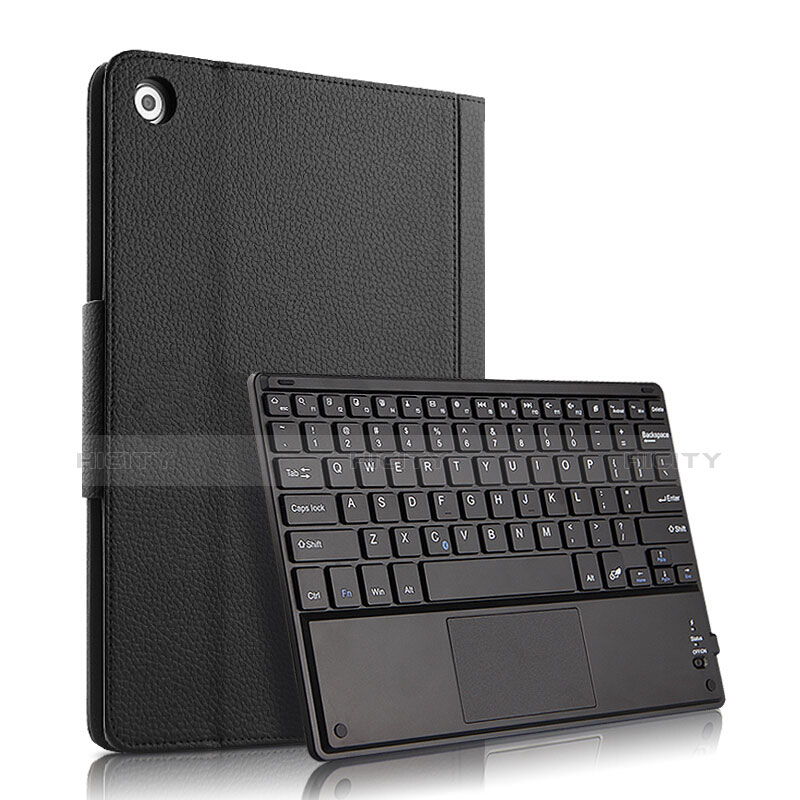 Handytasche Stand Schutzhülle Leder mit Tastatur für Huawei MediaPad M5 Pro 10.8 Schwarz groß