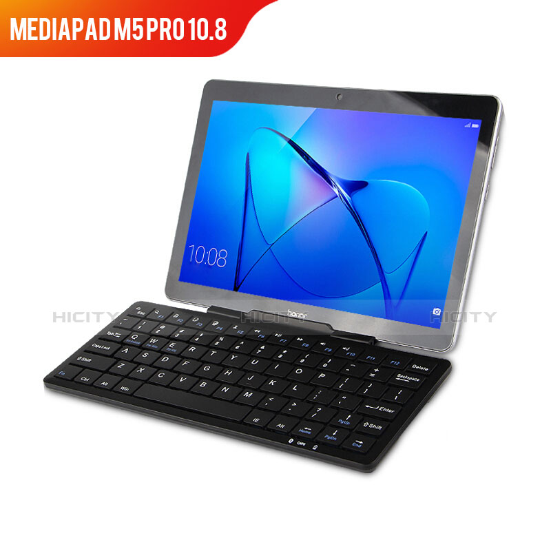 Handytasche Stand Schutzhülle Leder mit Tastatur L01 für Huawei MediaPad M5 Pro 10.8 Schwarz