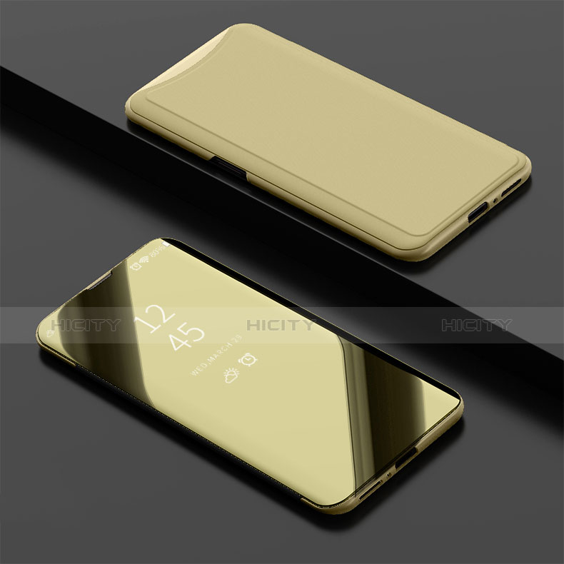 Handytasche Stand Schutzhülle Leder Rahmen Spiegel Tasche für Oppo Find X Gold Plus