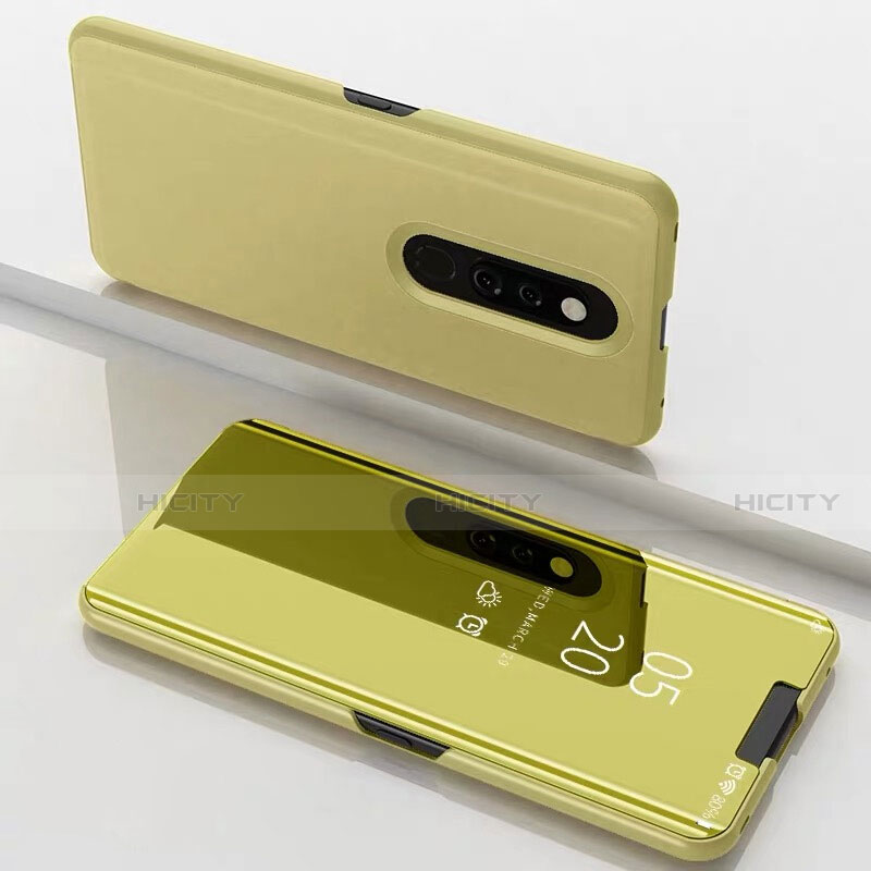 Handytasche Stand Schutzhülle Leder Rahmen Spiegel Tasche für Xiaomi Mi 9T Pro Gold Plus