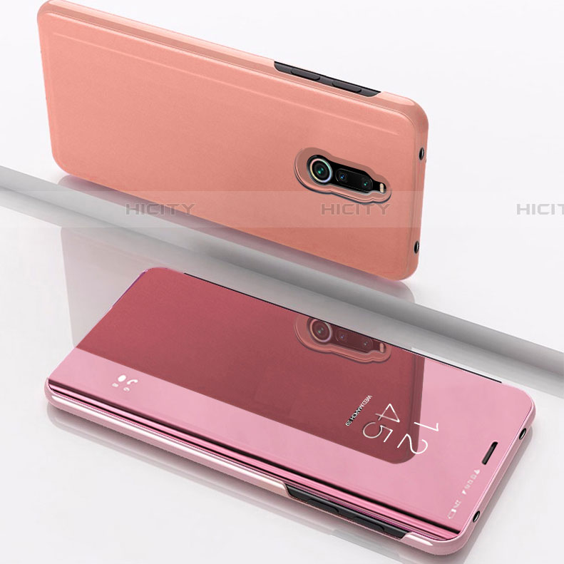 Handytasche Stand Schutzhülle Leder Rahmen Spiegel Tasche für Xiaomi Redmi 8 groß