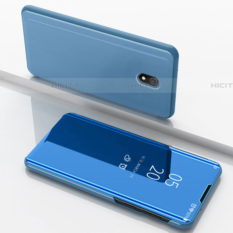 Handytasche Stand Schutzhülle Leder Rahmen Spiegel Tasche für Xiaomi Redmi 8A groß