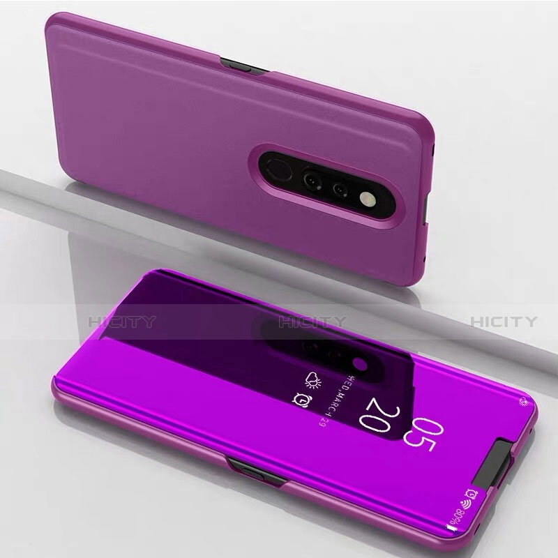 Handytasche Stand Schutzhülle Leder Rahmen Spiegel Tasche für Xiaomi Redmi K20 Pro Violett Plus