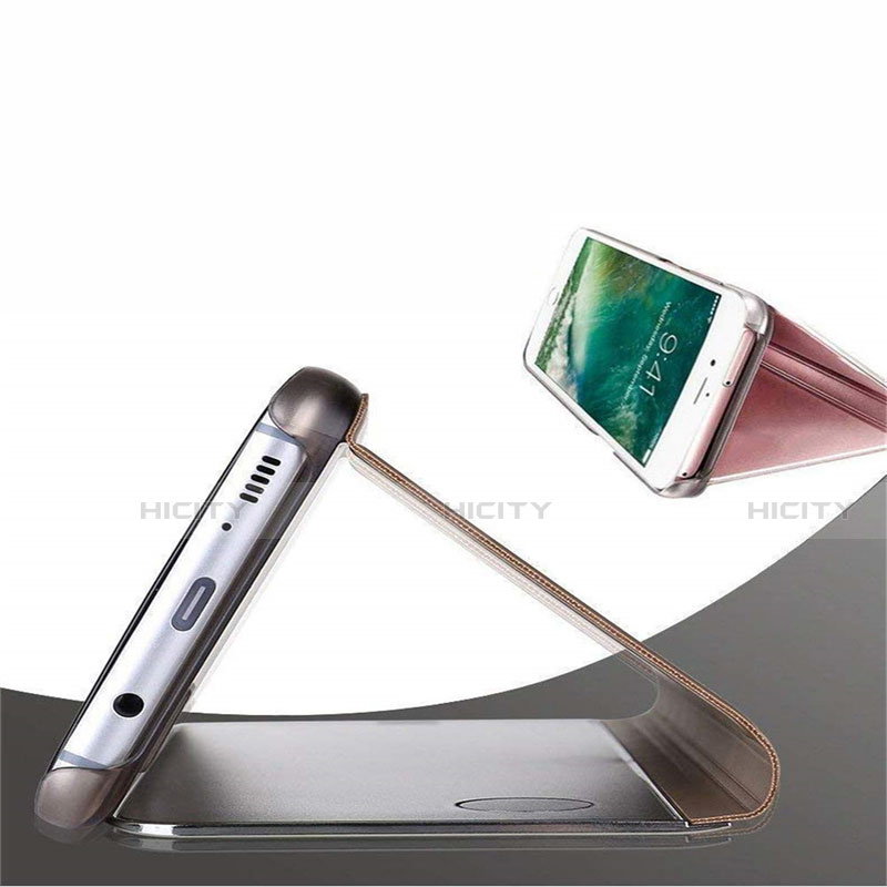 Handytasche Stand Schutzhülle Leder Rahmen Spiegel Tasche M02 für Huawei Nova 5T