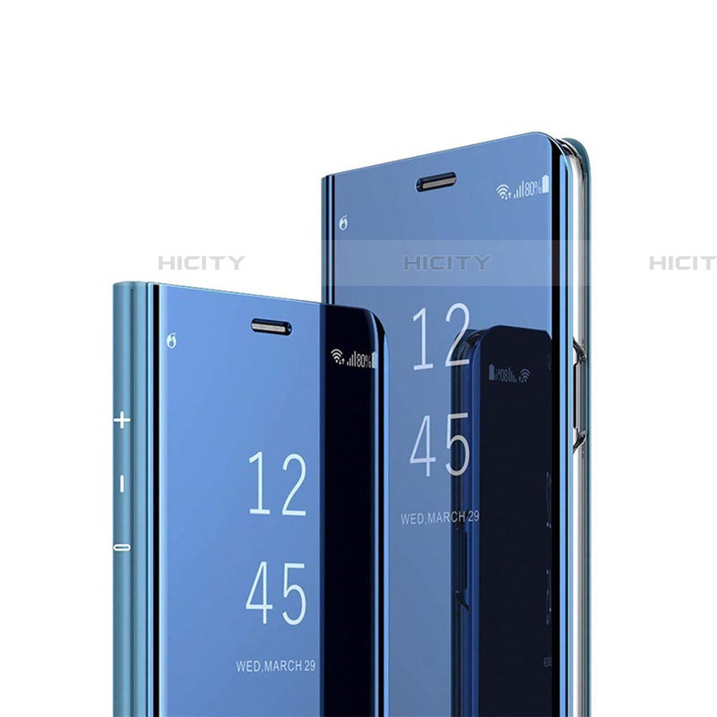 Handytasche Stand Schutzhülle Leder Rahmen Spiegel Tasche M03 für Samsung Galaxy A80 groß