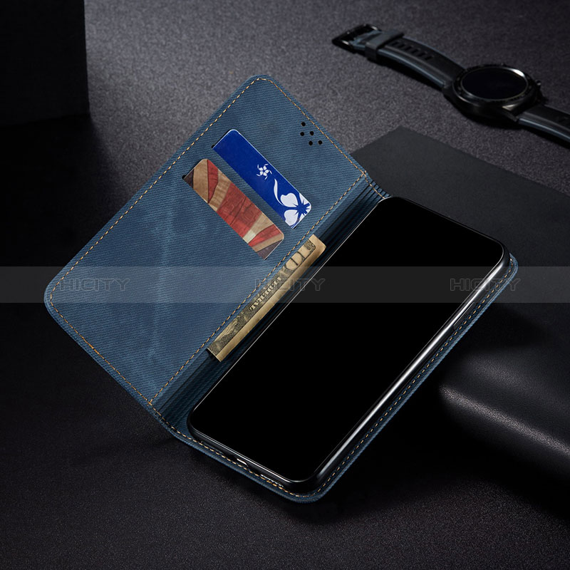 Handytasche Stand Schutzhülle Stoff B02S für Xiaomi Mi Note 10 Lite