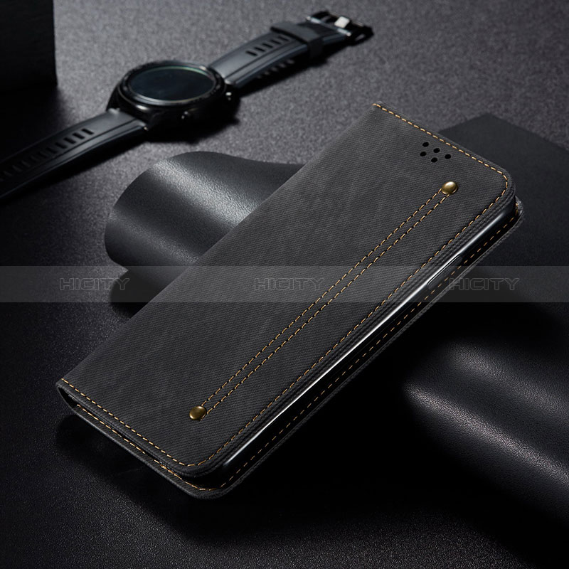 Handytasche Stand Schutzhülle Stoff B02S für Xiaomi Poco M3 groß