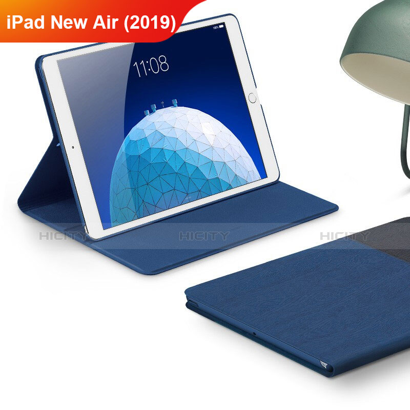 Handytasche Stand Schutzhülle Stoff für Apple iPad New Air (2019) 10.5 Blau Plus