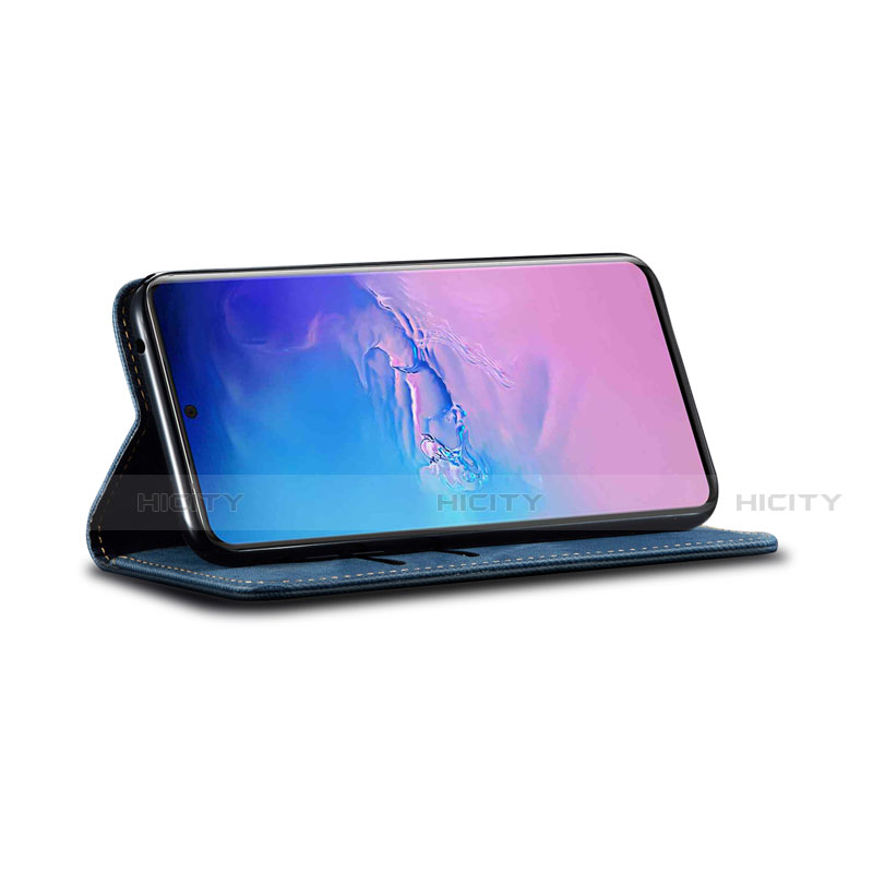 Handytasche Stand Schutzhülle Stoff für Samsung Galaxy S20 Ultra groß