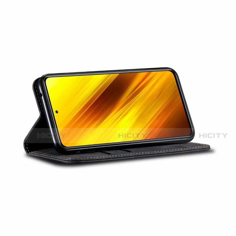 Handytasche Stand Schutzhülle Stoff für Xiaomi Poco X3 NFC groß