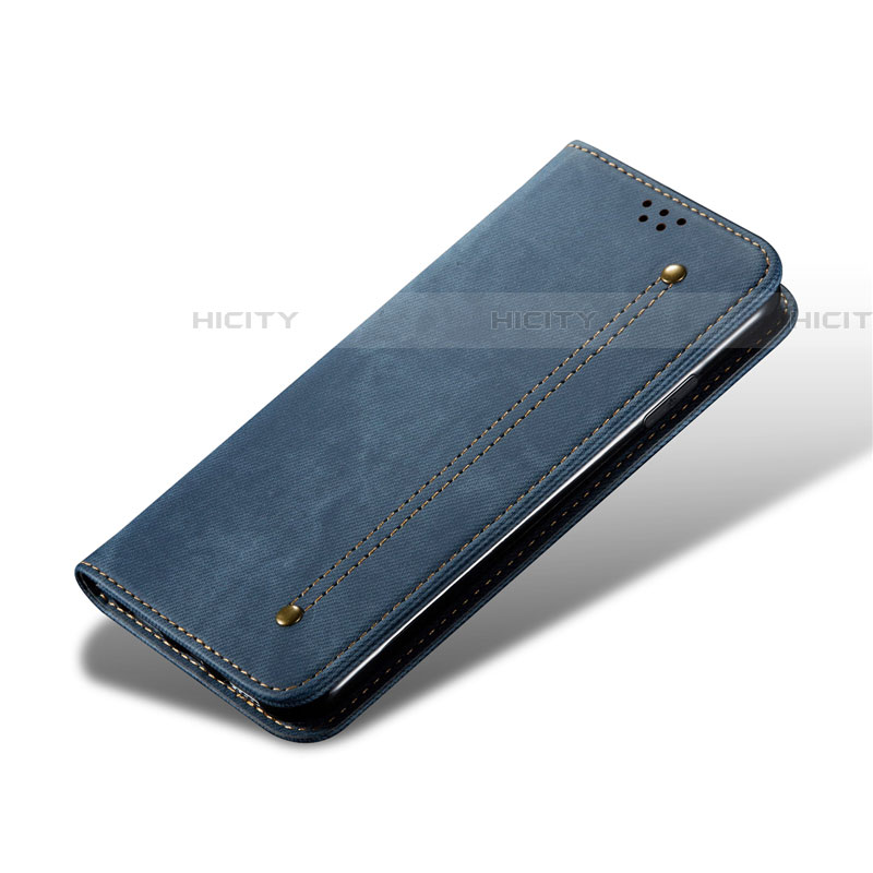 Handytasche Stand Schutzhülle Stoff H01 für Xiaomi Poco F2 Pro groß