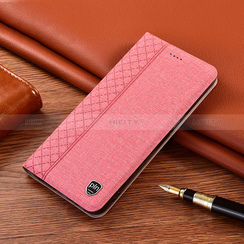 Handytasche Stand Schutzhülle Stoff H14P für Vivo Y3s Rosa