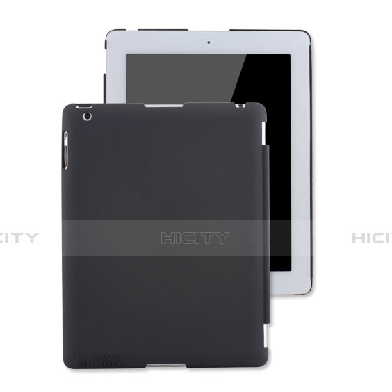 Hülle Kunststoff Schutzhülle Matt für Apple iPad 3 Schwarz