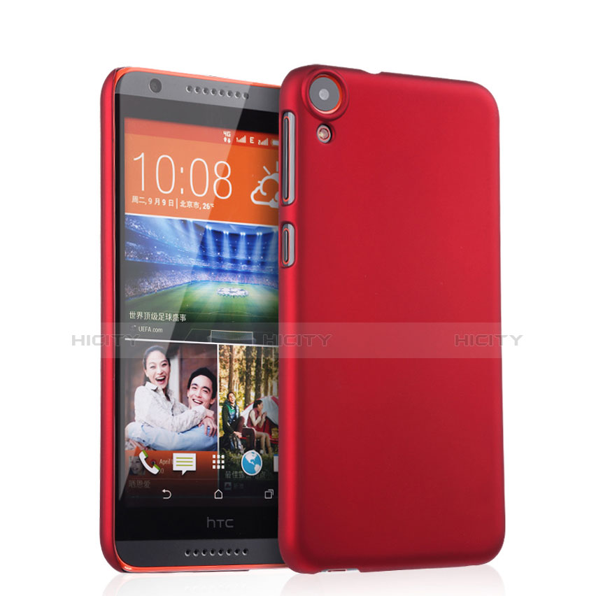 Hülle Kunststoff Schutzhülle Matt für HTC Desire 820 Rot