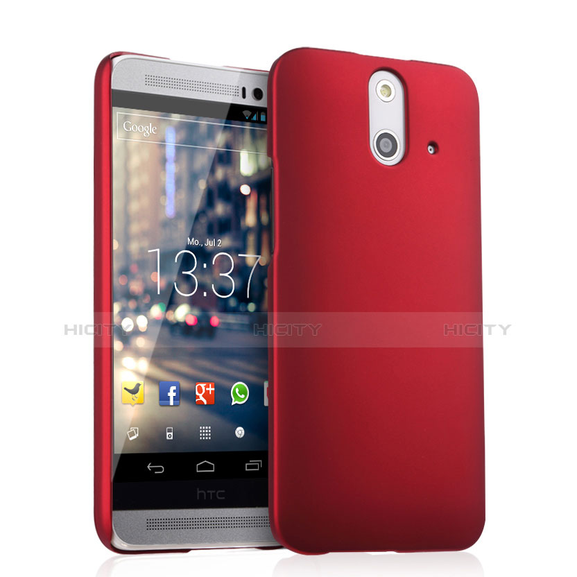 Hülle Kunststoff Schutzhülle Matt für HTC One E8 Rot Plus