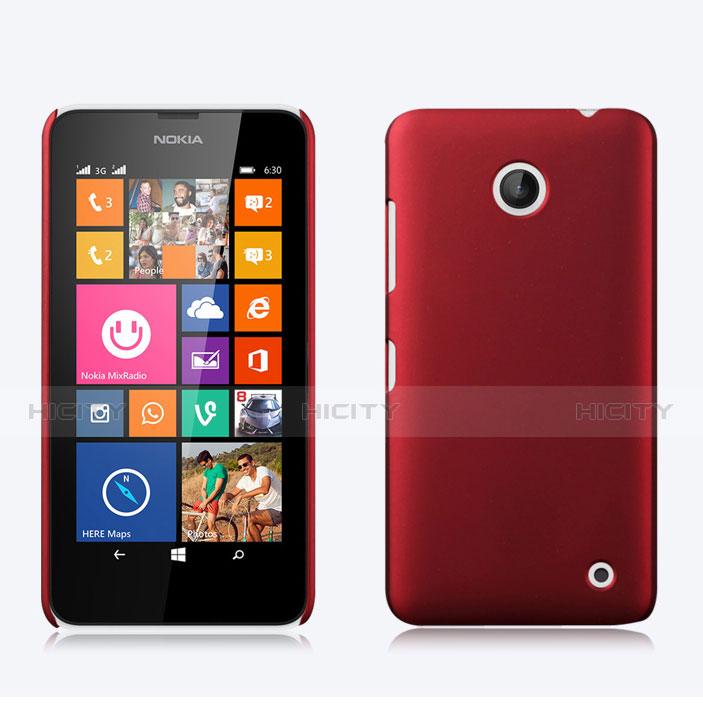 Hülle Kunststoff Schutzhülle Matt für Nokia Lumia 630 Rot
