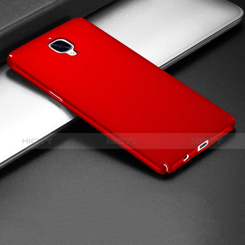 Hülle Kunststoff Schutzhülle Matt für OnePlus 3 Rot groß
