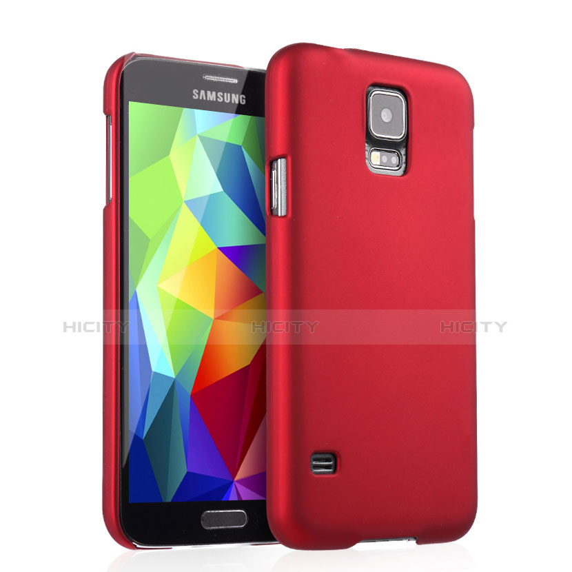 Hülle Kunststoff Schutzhülle Matt für Samsung Galaxy S5 G900F G903F Rot Plus