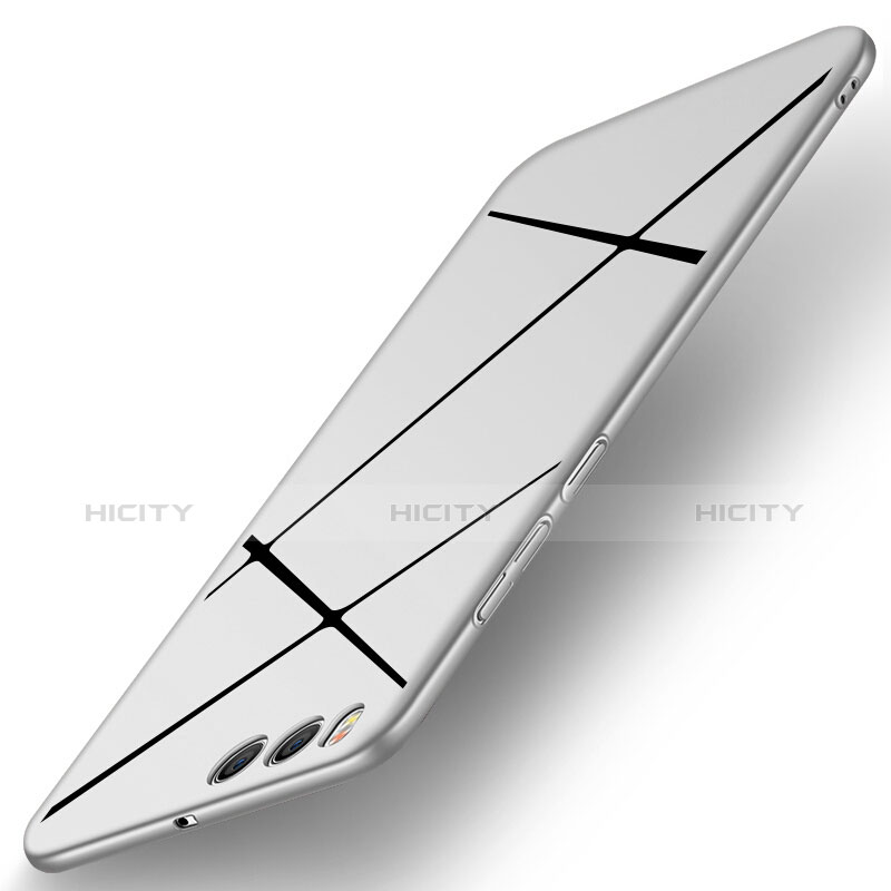 Hülle Kunststoff Schutzhülle Matt Line für Xiaomi Mi Note 3 Silber Plus