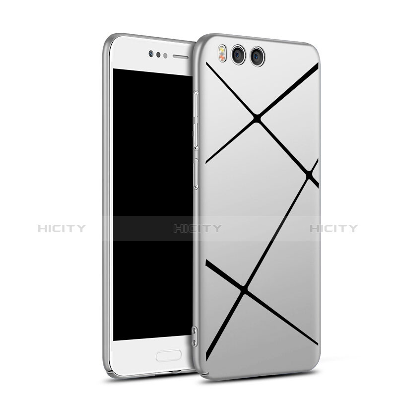 Hülle Kunststoff Schutzhülle Matt Line für Xiaomi Mi Note 3 Silber groß