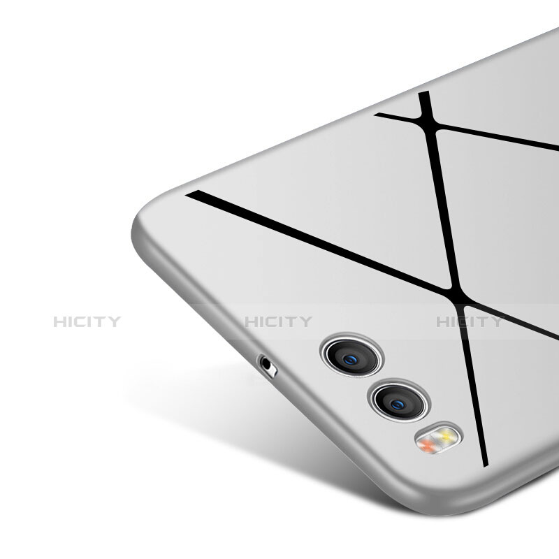 Hülle Kunststoff Schutzhülle Matt Line für Xiaomi Mi Note 3 Silber groß