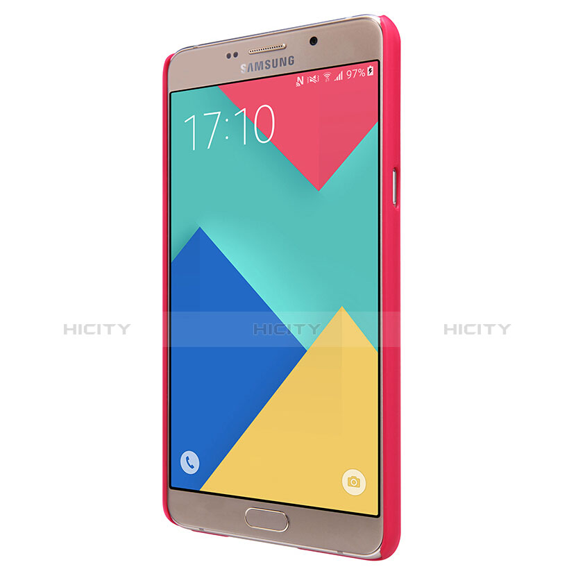 Hülle Kunststoff Schutzhülle Matt M06 für Samsung Galaxy A9 Pro (2016) SM-A9100 Rot groß
