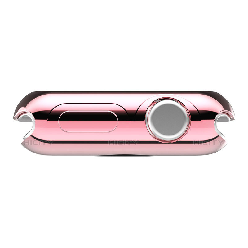 Hülle Luxus Aluminium Metall Rahmen A01 für Apple iWatch 2 38mm Rosa groß