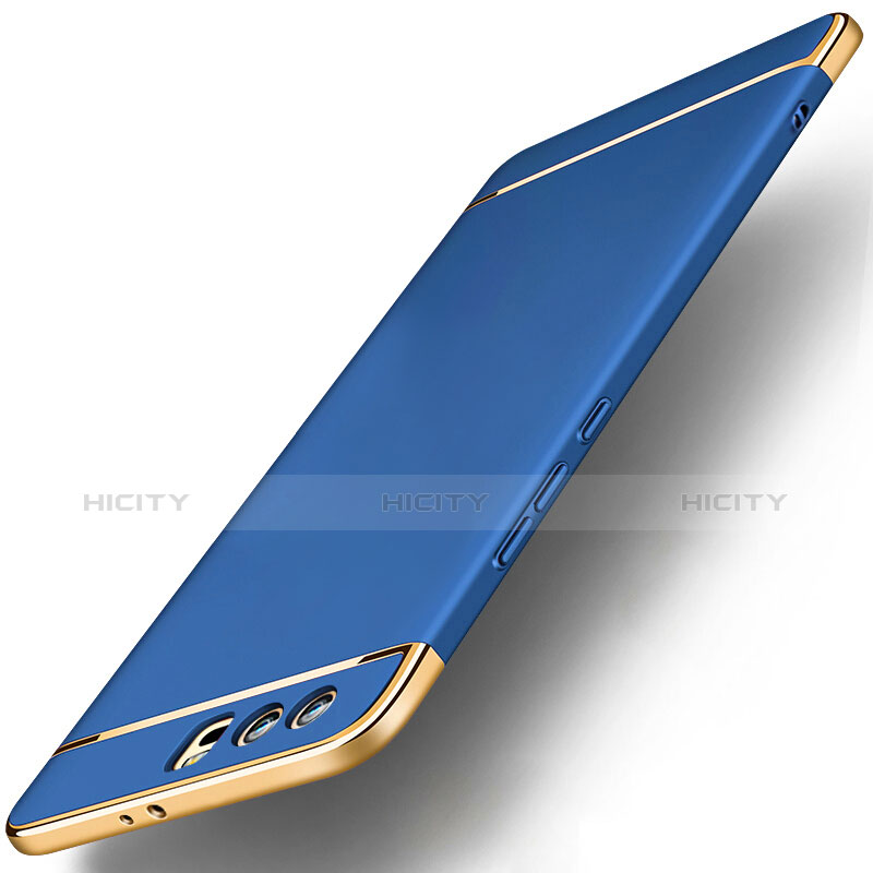 Hülle Luxus Metall Rahmen und Kunststoff für Huawei Honor 9 Blau groß