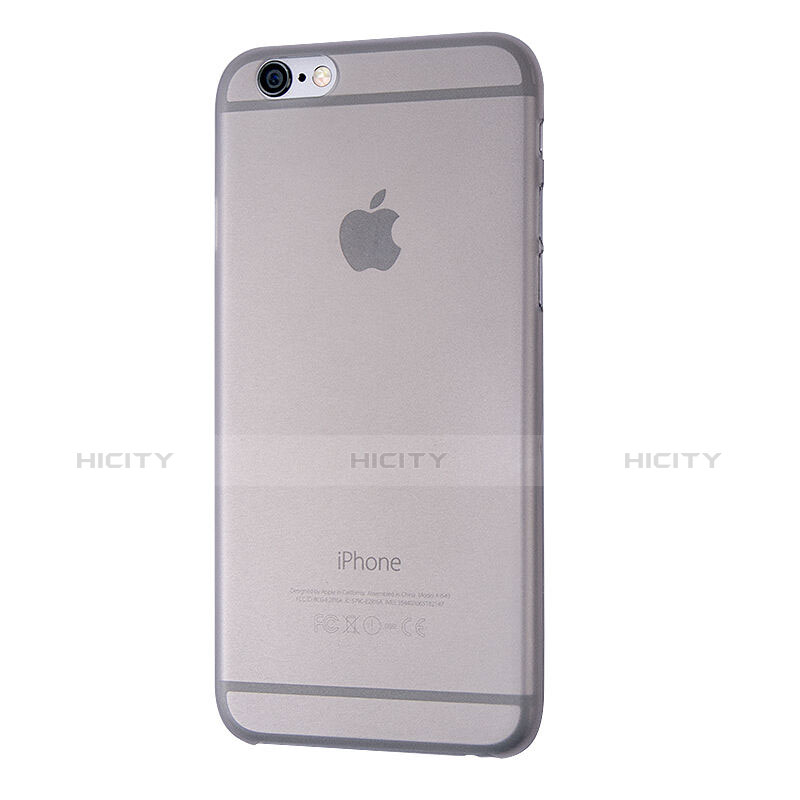 Hülle Ultra Dünn Schutzhülle Durchsichtig Transparent Matt für Apple iPhone 6 Plus Grau groß