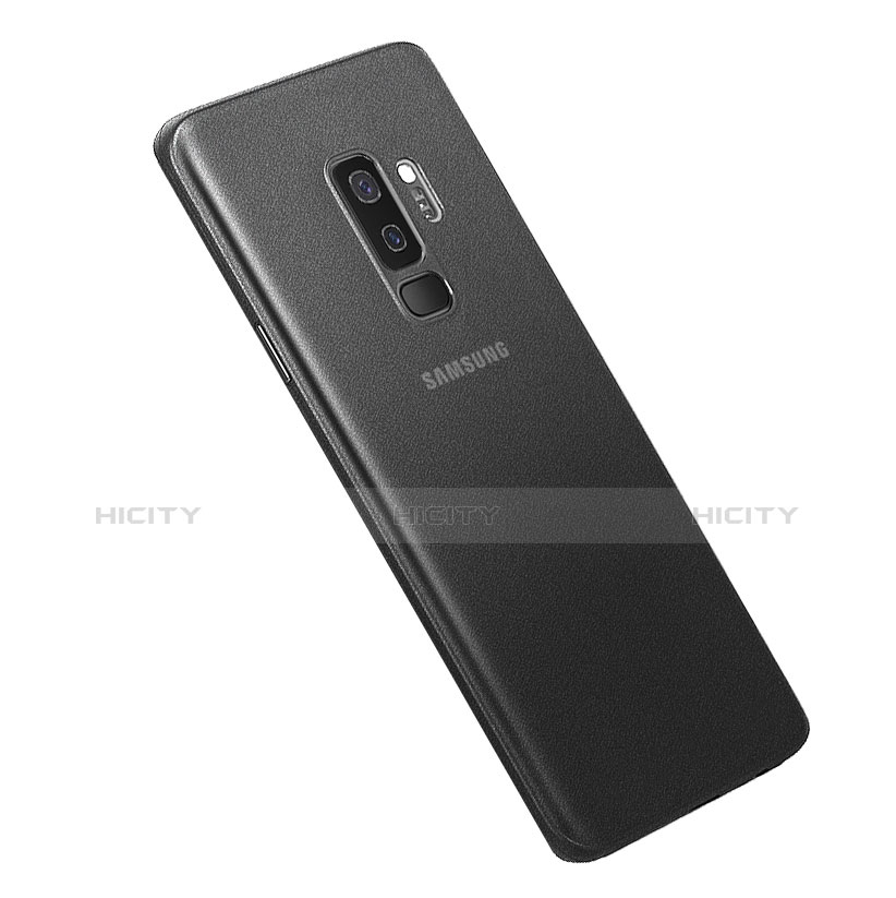 Hülle Ultra Dünn Schutzhülle Tasche Durchsichtig Transparent Matt für Samsung Galaxy S9 Plus Schwarz