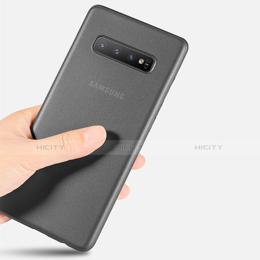 Hülle Ultra Dünn Schutzhülle Tasche Durchsichtig Transparent Matt P01 für Samsung Galaxy S10 groß
